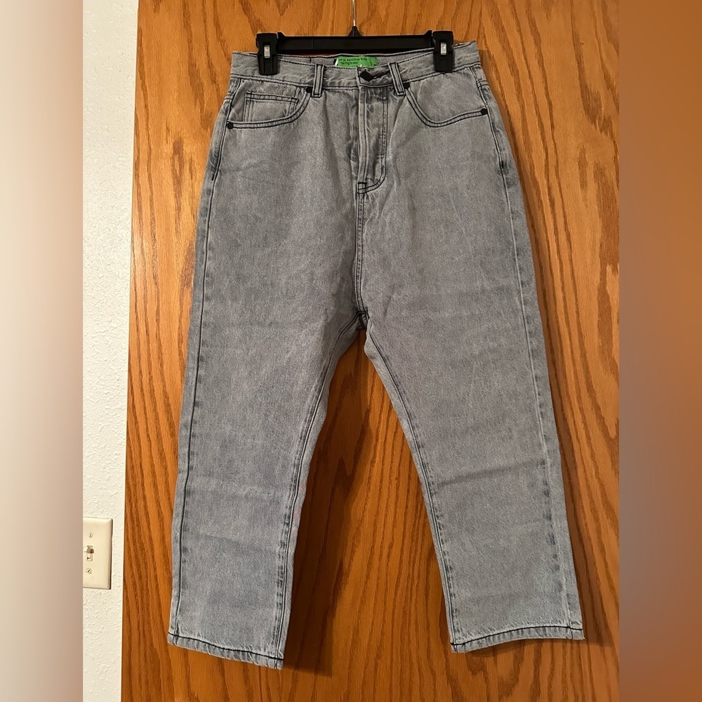 Sandrine Rose Silver Drop Crotch Jeans - NWT - Size 26